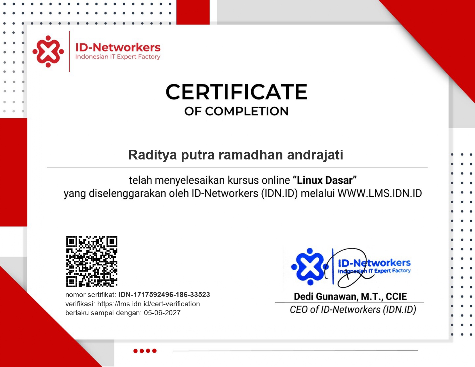Certificate 1